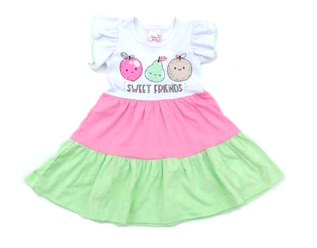 Vestido Fashionkids P.passos M/c Malha