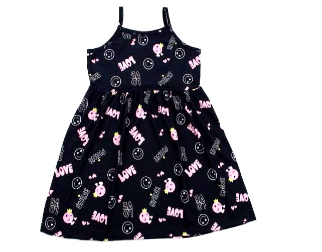 Vestido Fashionkids Juv Alça Poliéster Estamp