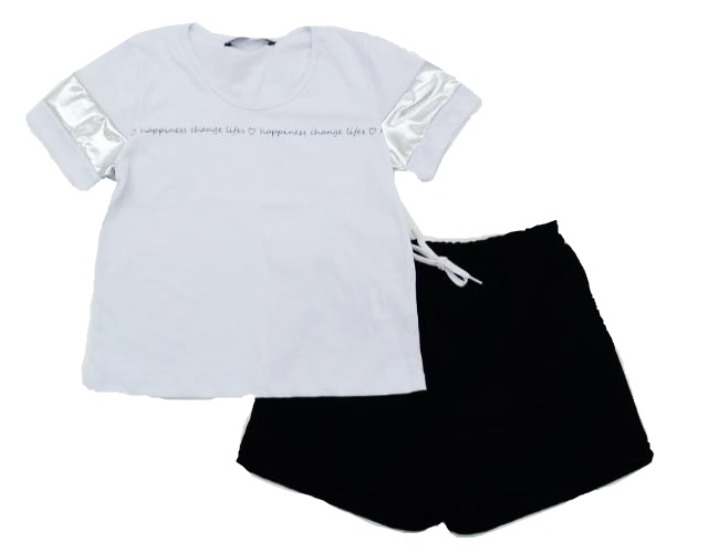 Conjunto Adulteens Juv Fem M/c Malha Cropped Short