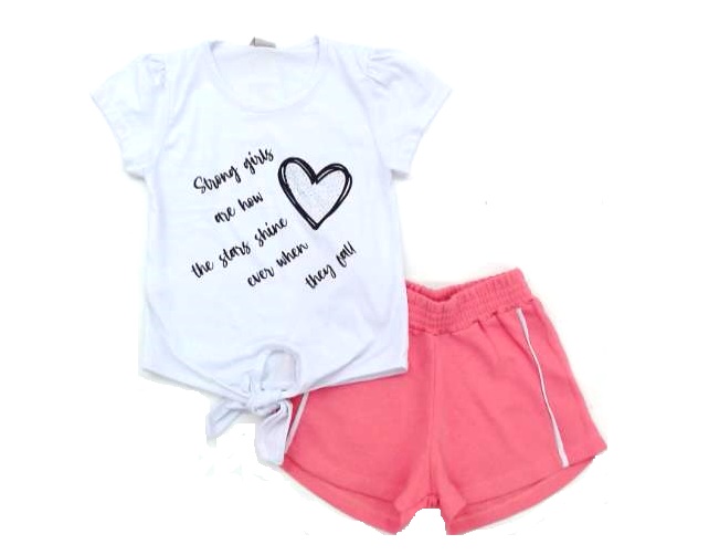 Conjunto Leb Inf Fem M/c Malha Short Moletinho