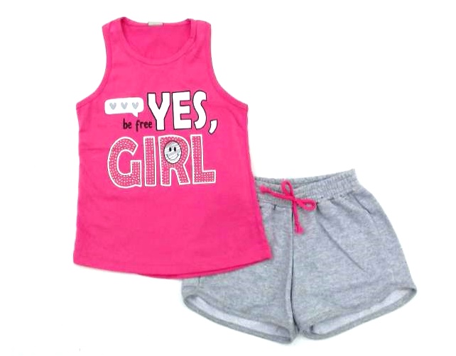 Conjunto Leb Inf Fem Reg Malha Short