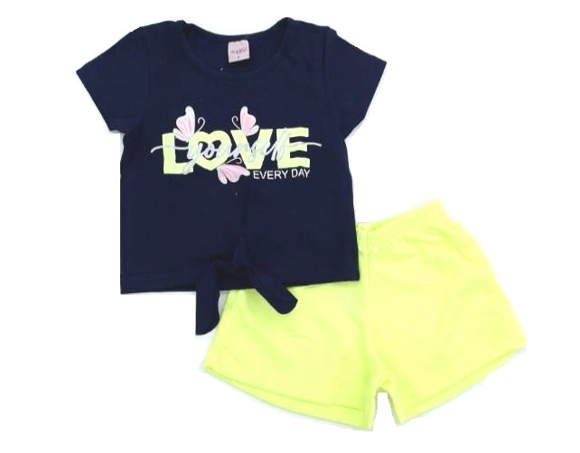 Conjunto Duploj Inf Fem M/c Cotton Short