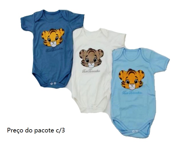 Body Bebebrincalhao Bebe Masc M/c Suedine (c/3)