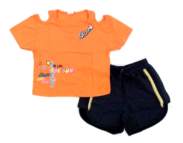 Conjunto Visualradical Juv Fem M/c Malha Cropped