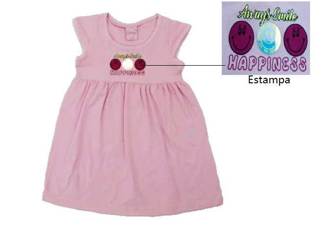 Vestido Wilbertexkids P.passos Mga Jap Cotton