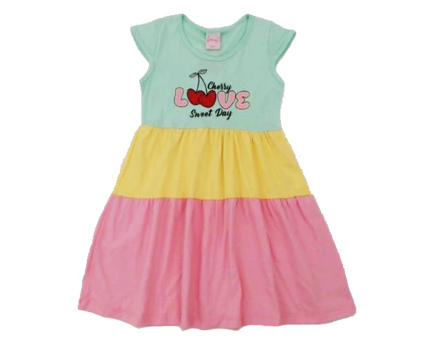 Vestido Wilbertexkids Inf Mga Jap Malha