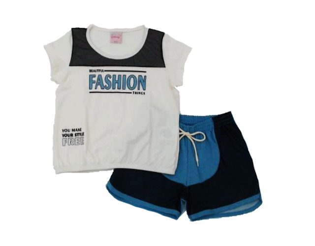 Conjunto Wilbertex Inf Fem M/c Malha Telinha Short