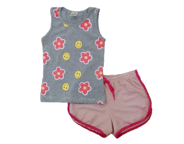 Conjunto Clubinho Inf Fem Reg Cotton Short