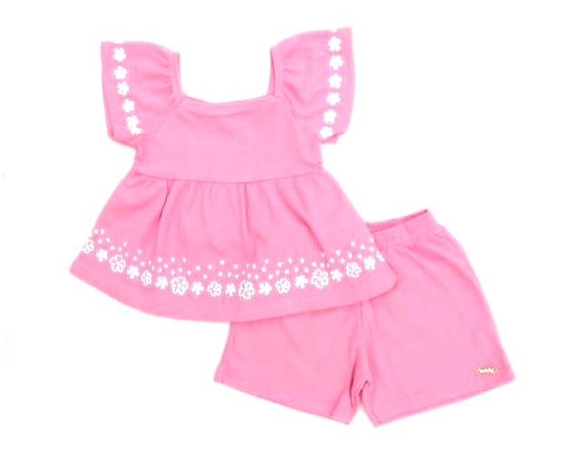 Conjunto Teddy P.passos Fem M/c Malha Trabalhada