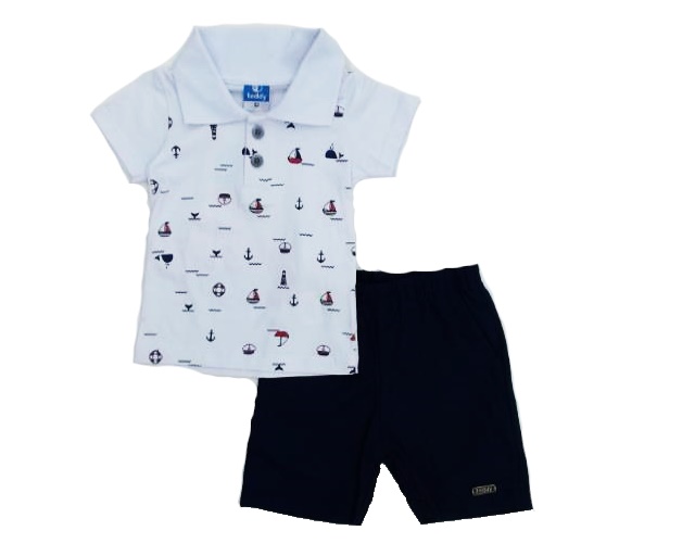 Conjunto Teddy Bebe Masc M/c Malha G.polo