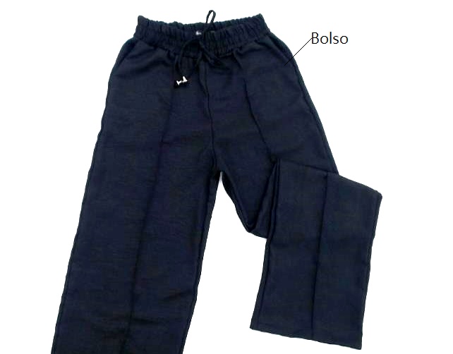 Calça Juventude Adulto Feminina Poliéster Pantalona 2bolsos