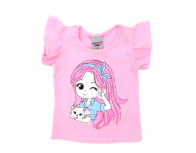 Blusa Pk Bebe Fem M/c Cotton