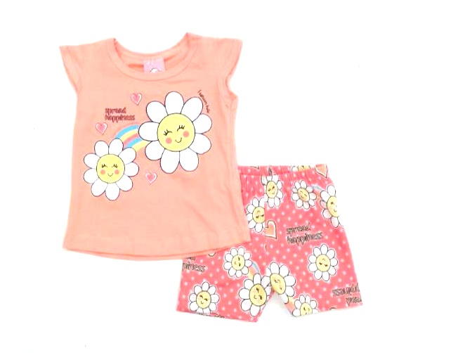 Conjunto Fashionkids Bebe Fem M/c Cotton Short