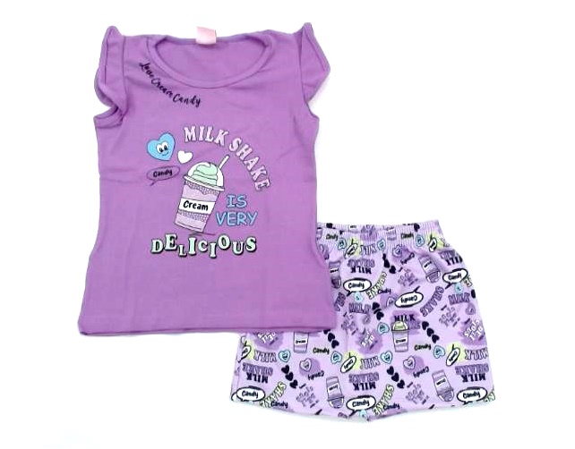 Conjunto Wilbertex Inf Fem Mga Jap Cotton Short-sa