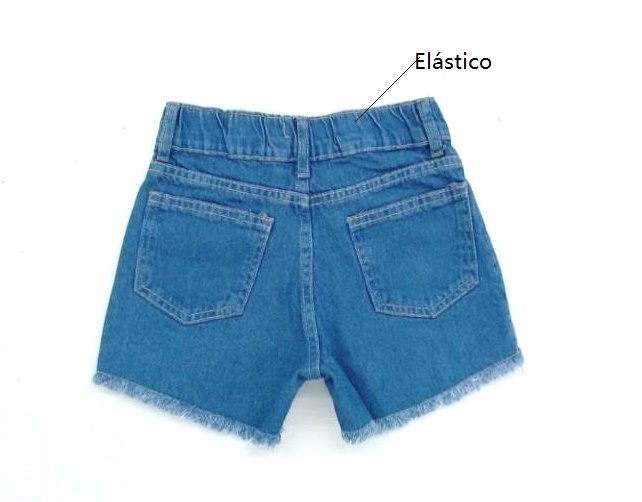 Short Importsb Inf Fem Jeans Bordado