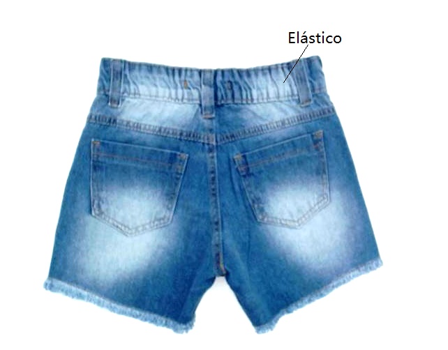 Short Gilas Juv Fem Jeans Strass