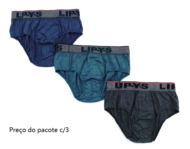 Cueca Lipys Ad Alg Elástico Personalizado (c/3)