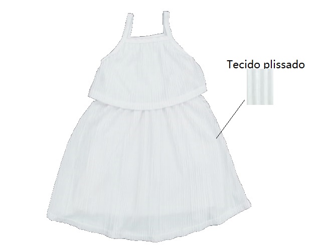 Vestido Ninafashion P.passos Alça Poli Plissado