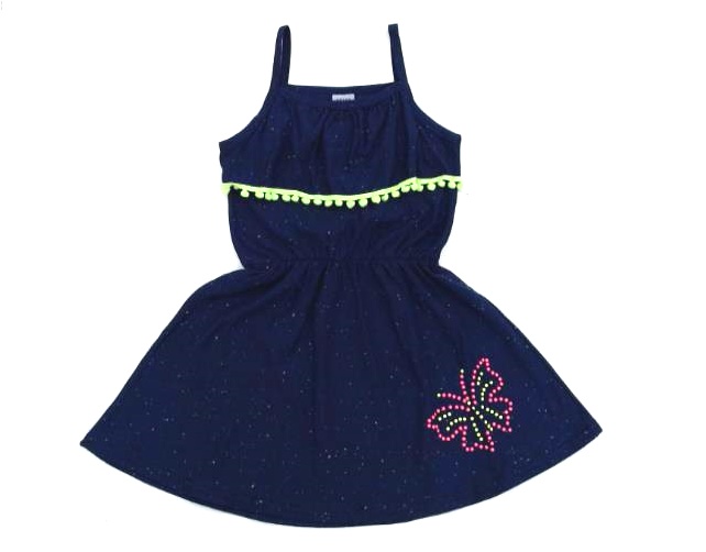 Vestido Ninachild Inf Alça Malha Botonê