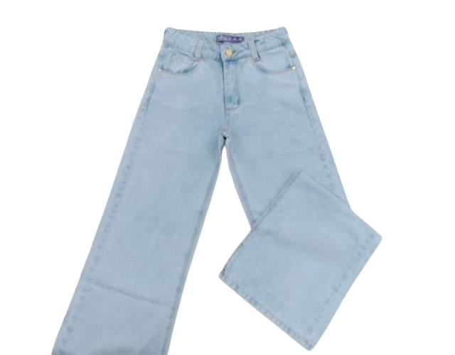Calça Perbol Juvenil Jeans Wide Leg