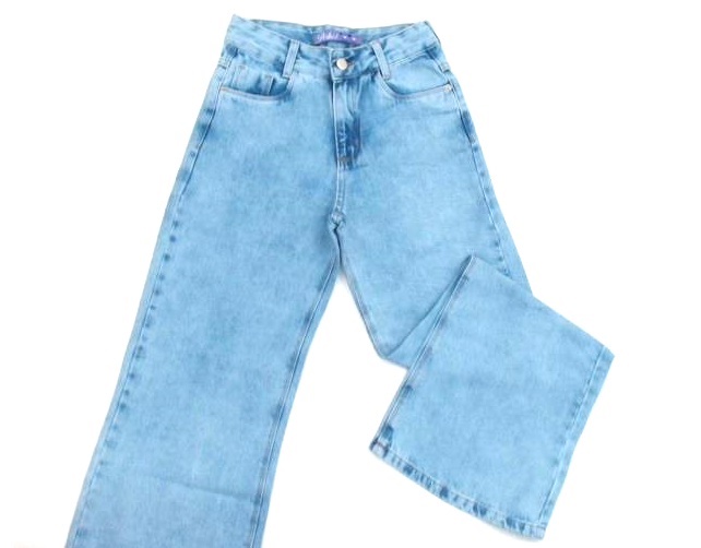 Calça Perbol Juvenil Feminina Jeans Wide Leg