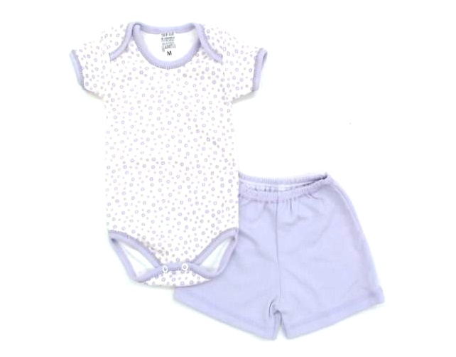 Conjunto Timufy Bebe Fem M/c Suedine Body Short