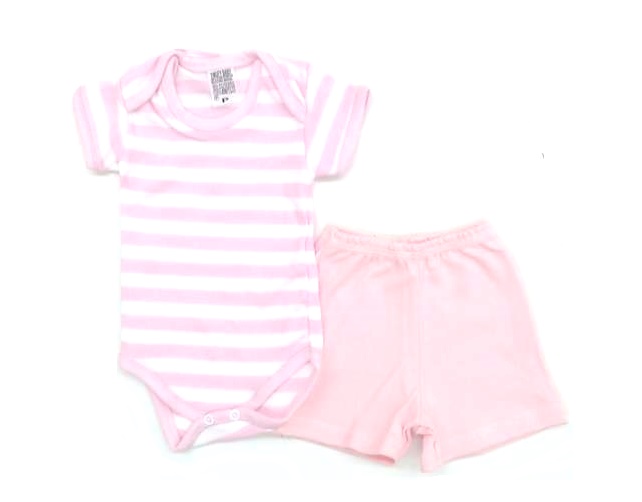 Conjunto Timufy Bebe Fem M/c Suedine Body Short