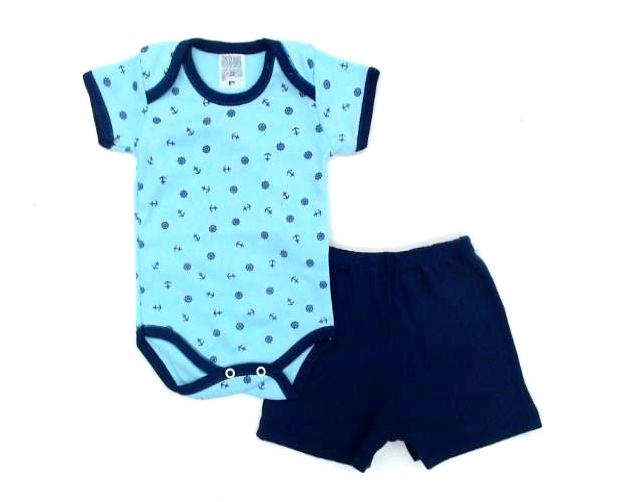 Conjunto Timufy Bebe Masc M/c Sudiene Body Short