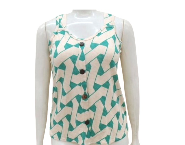 Blusa Vestbem Adulto Extra Grande Regata Viscolycra Estampado