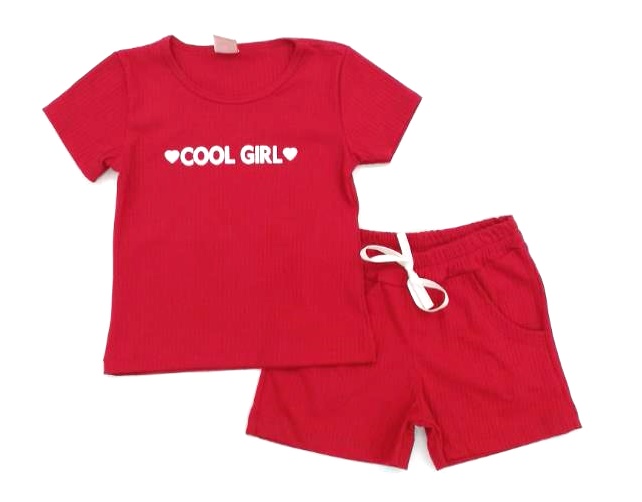 Conjunto Hrradinhos Inf Fem M/c Malha Canel Short