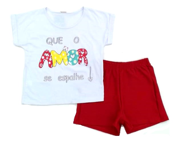 Conjunto Popin Juv Fem M/c Malha Short