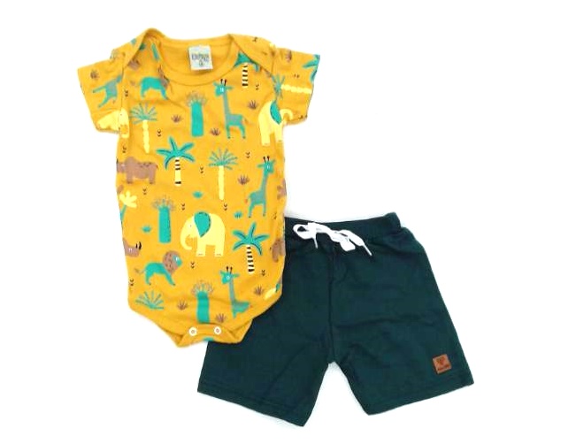 Conjunto Didiene Bebe Masc M/c Ribana Body