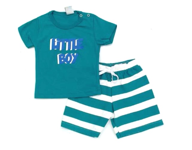 Conjunto Didiene Bebe Masc M/c Malha Botão