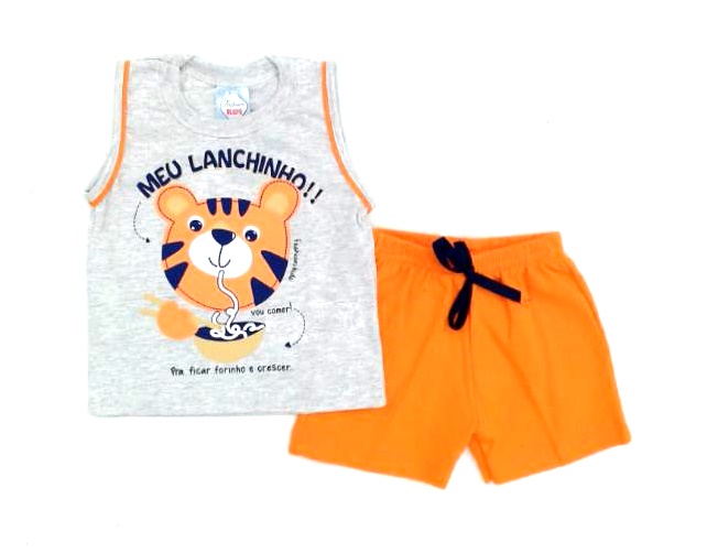 Conjunto Fashionkids Bebe Masc Reg Machão Malha