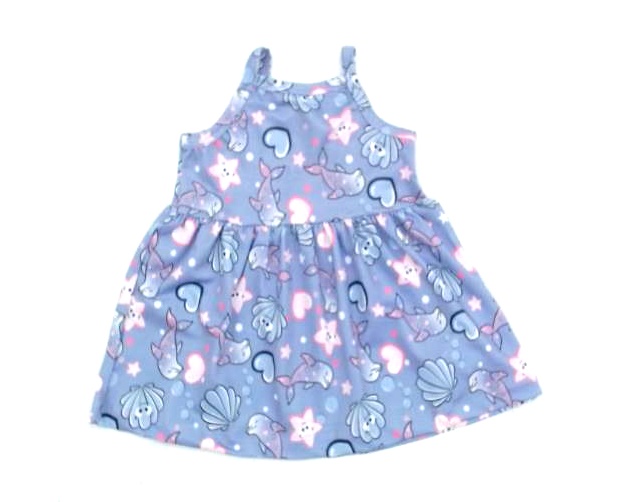 Vestido Fashionkids Bebe Alça Poliéster Estamp