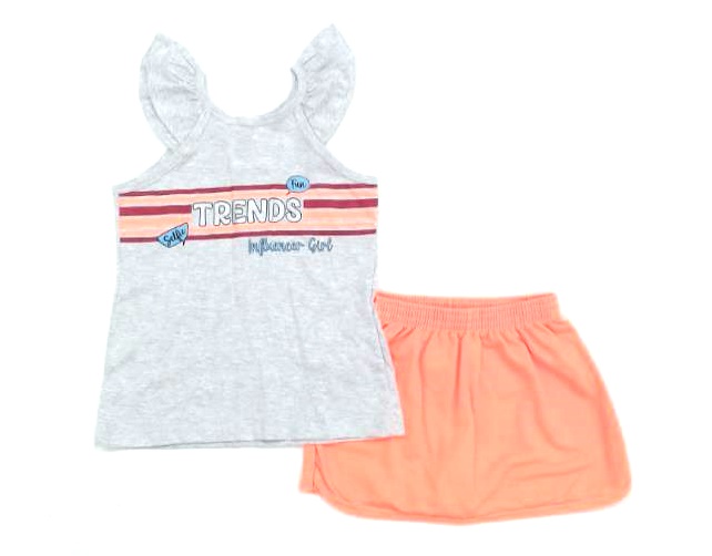 Conjunto Wkids Inf Fem Reg Malha Short-saia