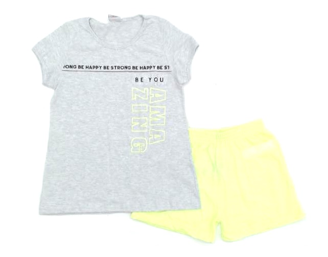 Conjunto Wkids Juv Fem M/c Malha Short