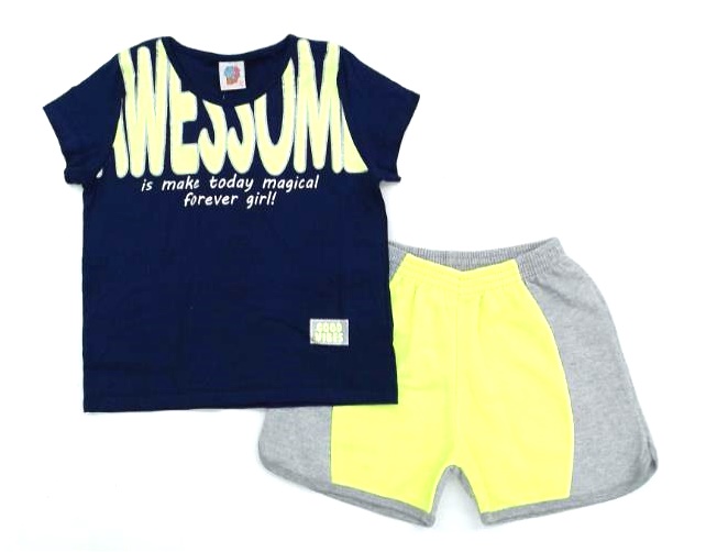 Conjunto Wkids Juv Fem M/c Malha Short