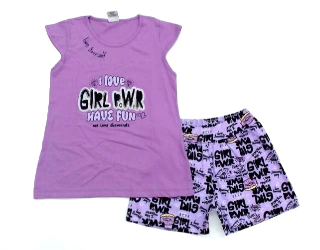 Conjunto Wkids Juv Fem Mga Jap Malha Short