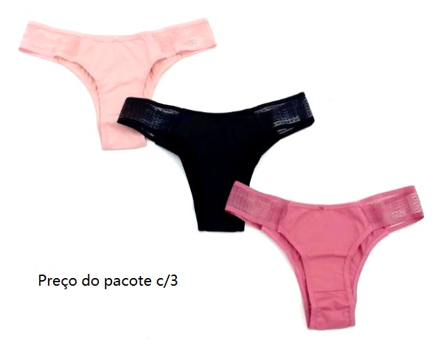 Tanga Rosastyl Adulto Poliamida (c/3)