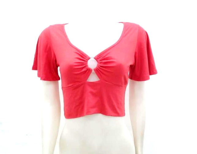 Blusa Lannafioli Ad Fem M/c Viscol Cropped