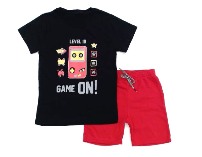 Conjunto Carammelo Infantil  Manga Curta Malha