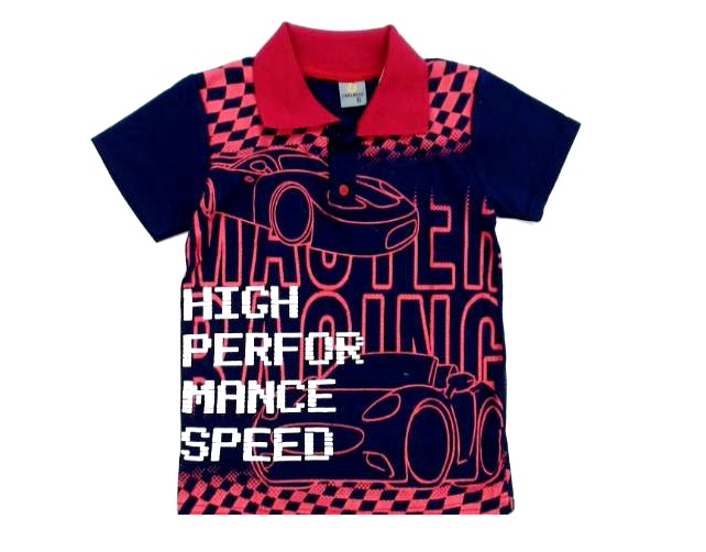 Polo Carammelo Infantil  Manga Curta Malha