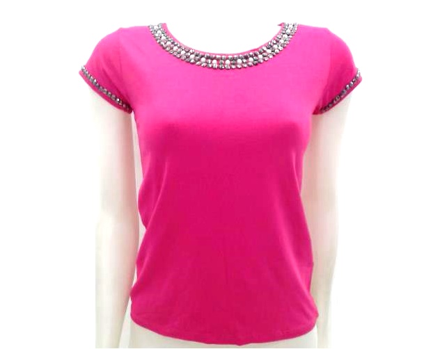 Blusa 7linhastricot Ad Fem M/c Viscol Miçangas