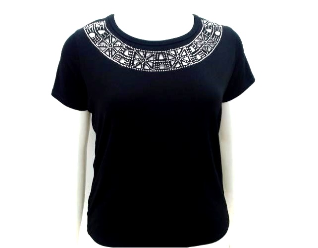 Blusa 7linhastricot Ad Exg Fem M/c Viscol Strass