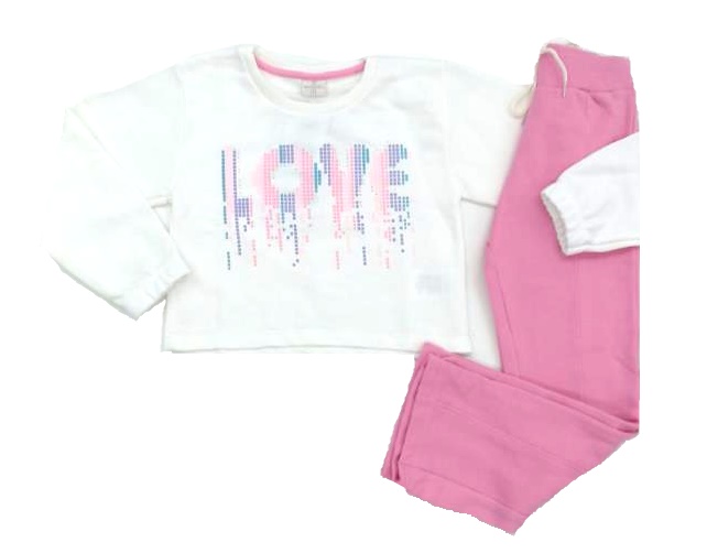 Conjunto Viston Infantil Moletom Cropped Calça Flare