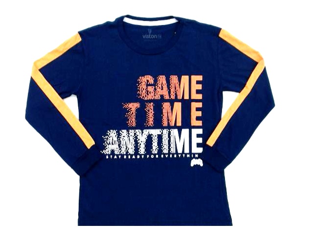 Camiseta Viston Juvenil  Manga Longa Malha
