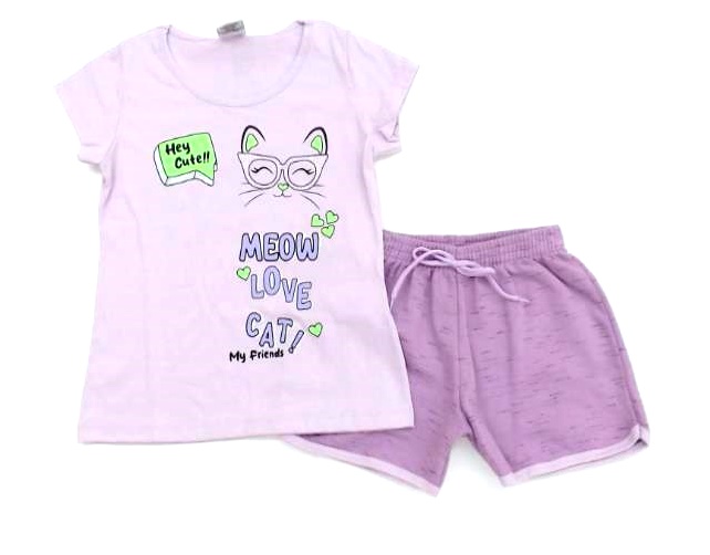 Conjunto Wkids Inf Fem M/c Malha Short