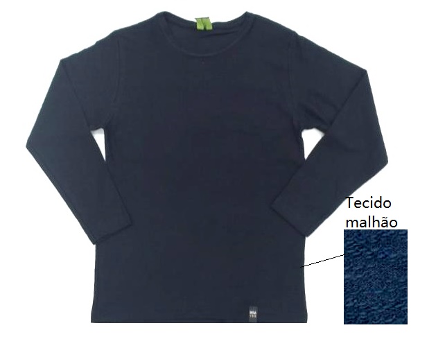Camiseta Desayner Juvenil  Manga Longa Malha