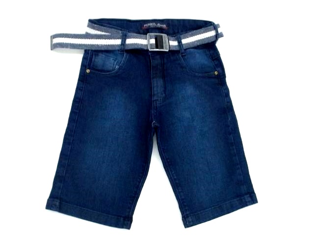 Bermuda Perbol Juvenil  Jeans Lycra Cinto